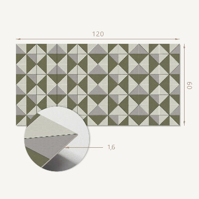Vinyl wandpaneel Geometrie van driehoekige vormen
