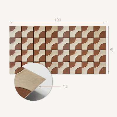 Zelfklevend wandpaneel Een caleidoscoop van geometrische vormen