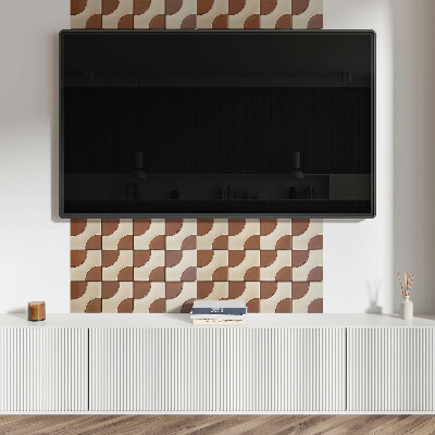 Zelfklevend wandpaneel Een caleidoscoop van geometrische vormen