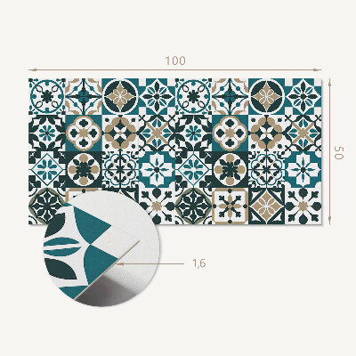 Vinyl wandpaneel Tegelpatronen in een harmonieuze opstelling