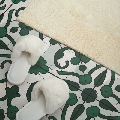 Vinyl wandpaneel Plantenornamenten in een klassieke stijl