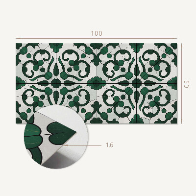 Vinyl wandpaneel Plantenornamenten in een klassieke stijl