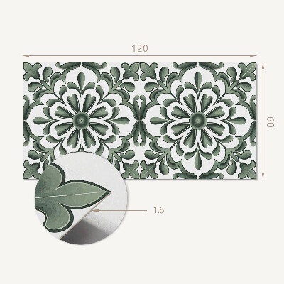 Zelfklevend wandpaneel Een plantenmotief in een cirkel