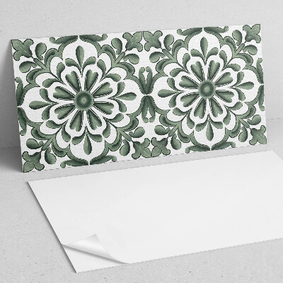 Zelfklevend wandpaneel Een plantenmotief in een cirkel