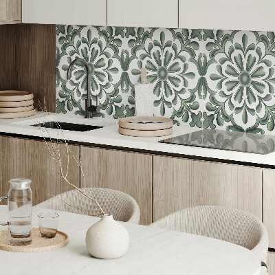 Zelfklevend wandpaneel Een plantenmotief in een cirkel