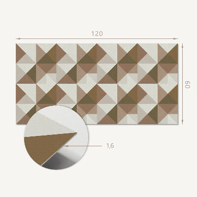 Zelfklevend wandpaneel Driehoekige geometrie in een moderne stijl