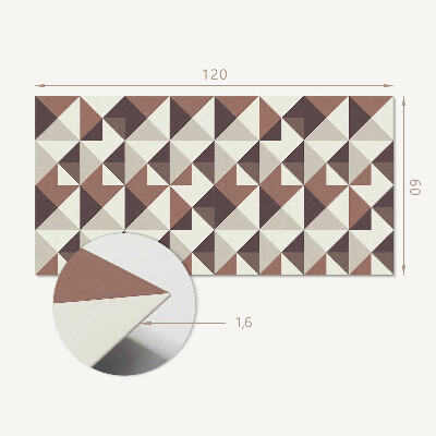 Vinyl wandpaneel Abstracte driehoeken in geometrische stijl