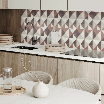 Vinyl wandpaneel Abstracte driehoeken in geometrische stijl