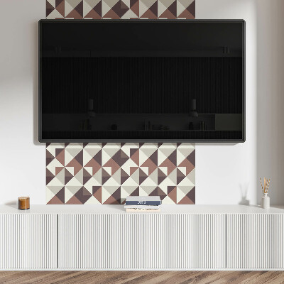 Vinyl wandpaneel Abstracte driehoeken in geometrische stijl