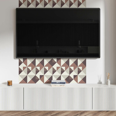 Vinyl wandpaneel Abstracte driehoeken in geometrische stijl