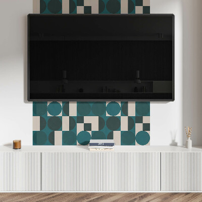 Zelfklevend wandpaneel Vormen en figuren in geometrische stijl