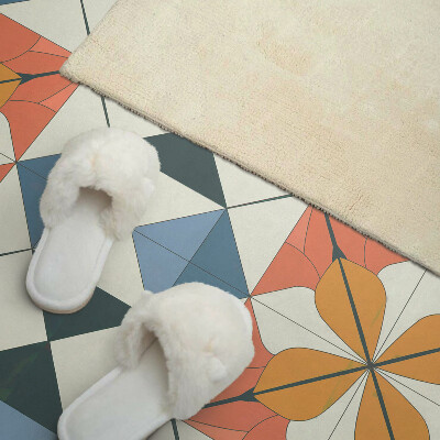 Wandpaneel pvc Bloemenmotief in geometrische vormen