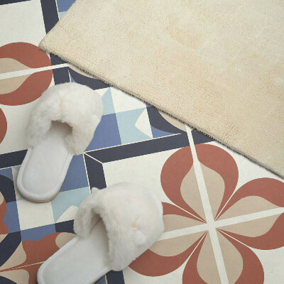 Zelfklevend wandpaneel Bloemenpatroon in symmetrische vormen