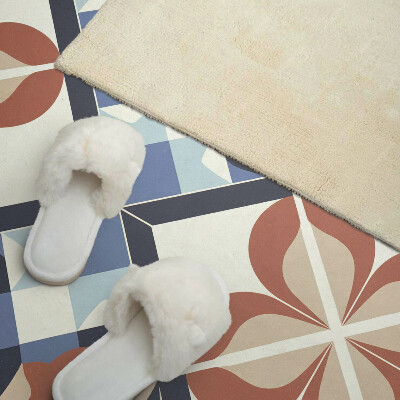 Zelfklevend wandpaneel Bloemenpatroon in symmetrische vormen