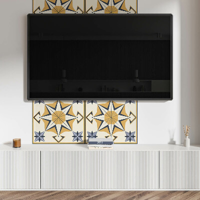 Wandpaneel pvc Kompaspatroon met sterren