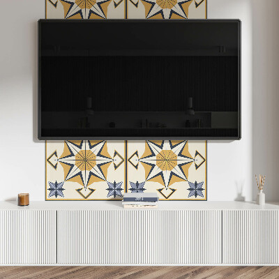 Wandpaneel pvc Kompaspatroon met sterren