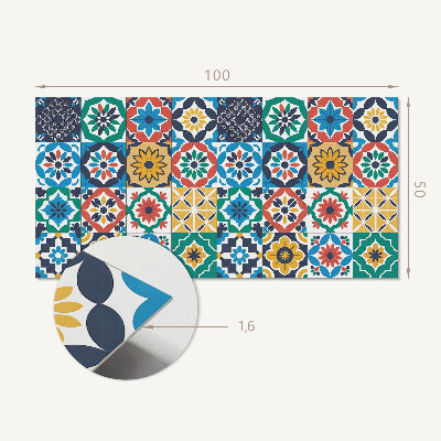 Zelfklevend wandpaneel Mozaïekpatronen in een harmonieuze opstelling