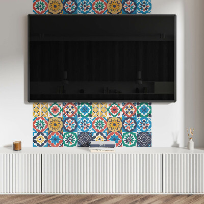 Zelfklevend wandpaneel Mozaïekpatronen in een harmonieuze opstelling