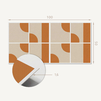 Zelfklevend wandpaneel Abstracte geometrische vormen