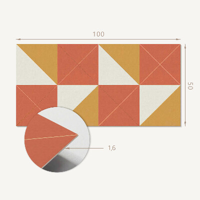 Wandpaneel pvc Warme geometrische patronen