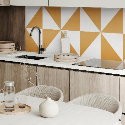 Zelfklevend wandpaneel Driehoekige patronen in vierkante kaders