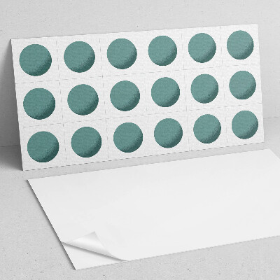 Vinyl wandpaneel Geometrische cirkels in een raster