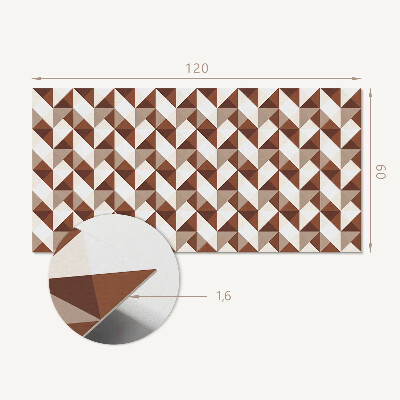 Wandpaneel pvc Driehoekige geometrie in een moderne stijl