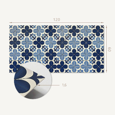 Vinyl wandpaneel Bloemvormen in geometrie