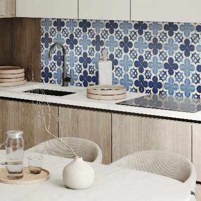 Vinyl wandpaneel Bloemvormen in geometrie