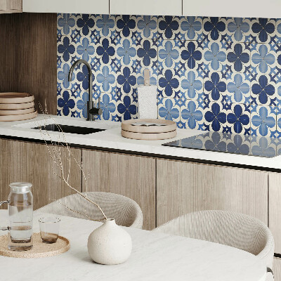 Vinyl wandpaneel Bloemvormen in geometrie