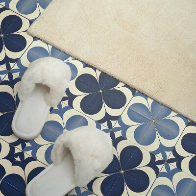 Vinyl wandpaneel Bloemvormen in geometrie