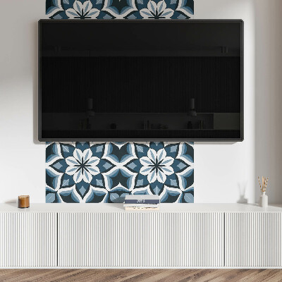 Wandpaneel pvc Bloemenharmonie in symmetrie