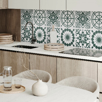 Zelfklevend wandpaneel Bloemen-geometrisch patroon