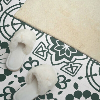 Zelfklevend wandpaneel Bloemen-geometrisch patroon