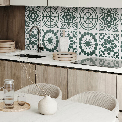 Zelfklevend wandpaneel Bloemen-geometrisch patroon