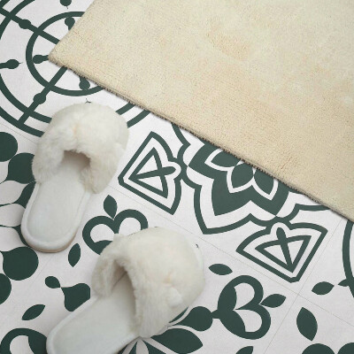 Zelfklevend wandpaneel Bloemen-geometrisch patroon