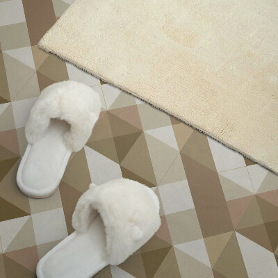 Zelfklevend wandpaneel Aardse vormen in een geometrische stijl