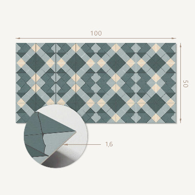 Vinyl wandpaneel Geometrisch ruitpatroon