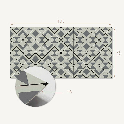 Wandpaneel pvc Geometrisch ruitpatroon