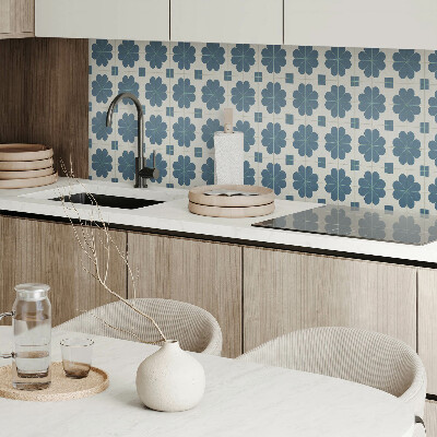 Zelfklevend wandpaneel Geruit bloemenmotief