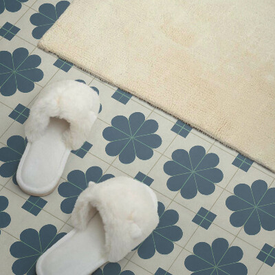 Zelfklevend wandpaneel Geruit bloemenmotief