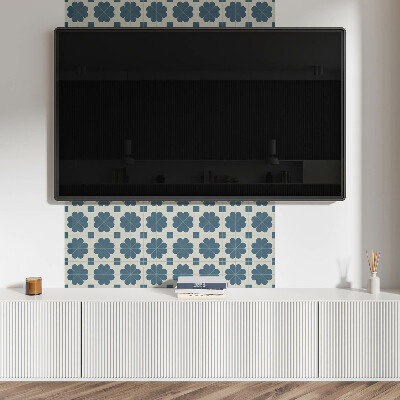 Zelfklevend wandpaneel Geruit bloemenmotief