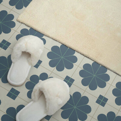 Zelfklevend wandpaneel Geruit bloemenmotief