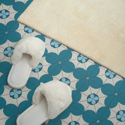 Vinyl wandpaneel Bloemenmotief in geometrische vormen