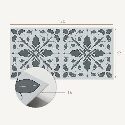 Wandpaneel pvc Een plantenpatroon in harmonieuze symmetrie