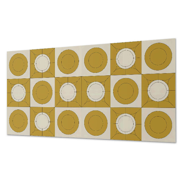 Zelfklevend wandpaneel Een modern motief met ronde vormen