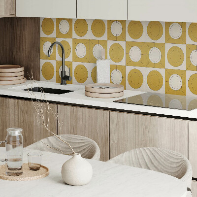 Zelfklevend wandpaneel Een modern motief met ronde vormen