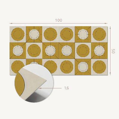 Zelfklevend wandpaneel Een modern motief met ronde vormen