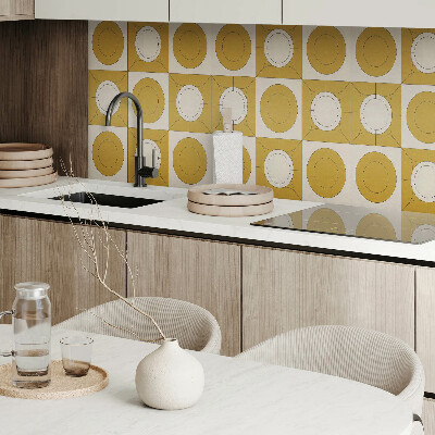 Zelfklevend wandpaneel Een modern motief met ronde vormen