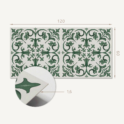 Vinyl wandpaneel Plantenmotief met bloemendetails